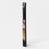 Chic Black Pink Gold Glitzer Marmor Monogram Case-Mate iPhone Hülle (Hinten/Links)