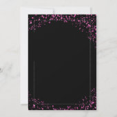 Chic Black Pink Save the Date 97. Geburtstag Einladung (Rückseite)