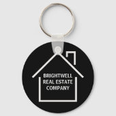 Chic Black Real Anwesen Company Personalisiert Schlüsselanhänger (Rückseite)