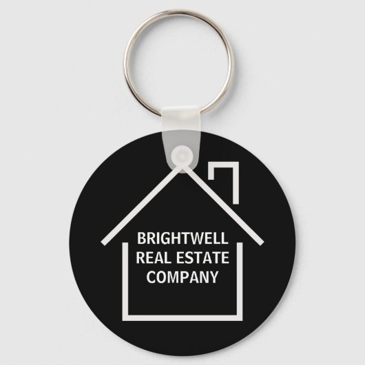 Chic Black Real Anwesen Company Personalisiert Schlüsselanhänger (Rückseite)