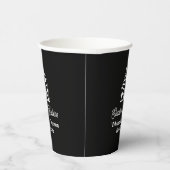 Chic Black Real Estate Company Custom Realtor Pappbecher (Rechts)