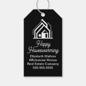 Chic Black Real Estate Company Customized Realtor Geschenkanhänger (Vorderseite)