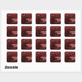 Chic Black Red Confetti Vielen Dank Sticker (Blatt)