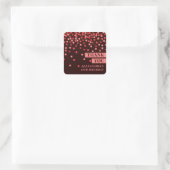 Chic Black Red Confetti Vielen Dank Sticker (Tasche)