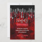 Chic Black Red Glitzer Tropfen Weihnachten Neues J (Vorderseite)