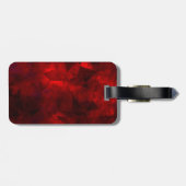 Chic Black Red Silver Glitzer Tropfen Monogramm Gepäckanhänger (Rückseite horizontal)