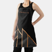 Chic Black Rose Gold Geometric Modern Personalisie Schürze (InSitu)