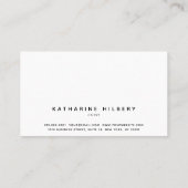 Chic Black Rose & Monogram Pink Business Card Visitenkarte (Rückseite)