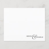 Chic Black Scallop Couple Wedding Budget Note Card (Vorderseite)