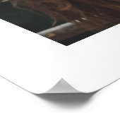 Chic Black Script Foto Wedding Welcome Sign Poster (Ecke)