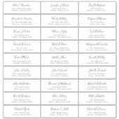 Chic Black Script Guest Names Address Sticker (Vorderseite)