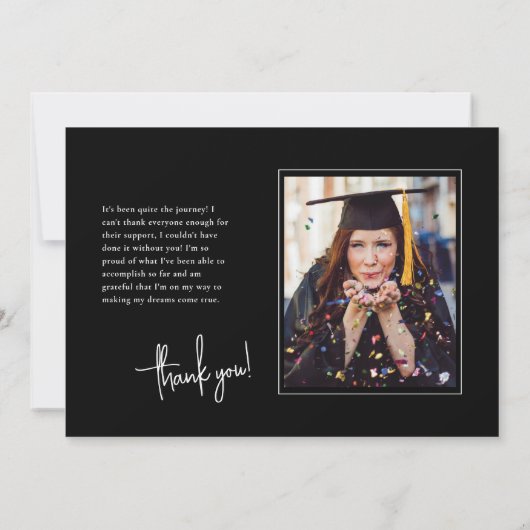 Chic Black Signature Abschluss Ankündigung (Rückseite)