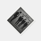 Chic Black & Silver Bachelor Party Serviette (Ecke)