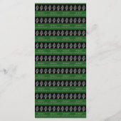 Chic Black & Silver Weihnachtsmenü mit Weihnachtsb Menükarte (Rückseite)