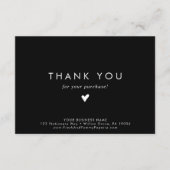 Chic Black Small Business Vielen Dank für Ihre Bes Begleitkarte (Vorderseite)