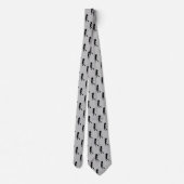 Chic Black Sports Lady Golfer Silhouette Neck Tie Krawatte (Rückseite)