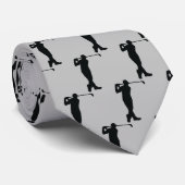 Chic Black Sports Silhouette Neck Tie Krawatte (Gerollt)