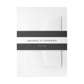 Chic Black Stripes Einladungsbanderole (Vorderseite Beispiel)