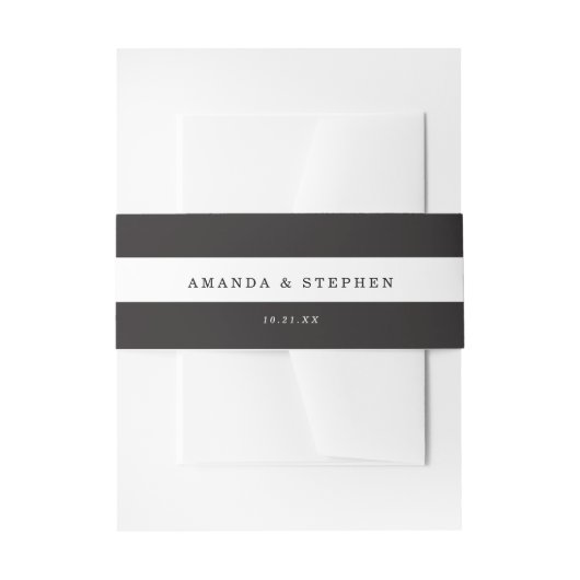 Chic Black Stripes Einladungsbanderole (Vorderseite Beispiel)