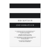 Chic Black Stripes Einsteckkarte