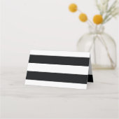Chic Black Stripes Platzkarte (Vorderseite)