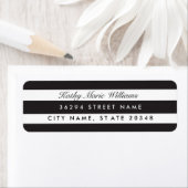 Chic Black Striping Address Labels (Insitu)