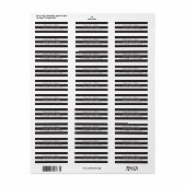 Chic Black Striping Address Labels (Vorne)