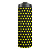 Chic Black Thermal Tumbler mit gelbem Dotter Muste Thermosbecher (Vorderseite)