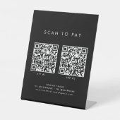 Chic Black Typografy Business 2 Anwendungen Scanne Sockelschild (Vorderseite)