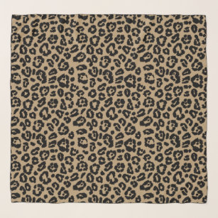 Chic Black und Khaki Leopard Print Schal