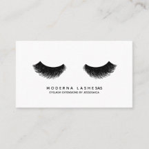 Chic Black Volume Eyelash Extension Business Card