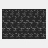 Chic Black Wedding Personalisiert Geschenkpapier Set (Vorderseite)