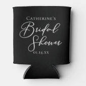 Chic Black White Bridal Shower Personalized Dosenkühler (Vorderseite)