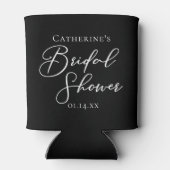 Chic Black White Bridal Shower Personalized Dosenkühler (Rückseite)