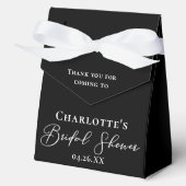 Chic Black White Bridal Shower Personalized Geschenkschachtel (Vorderseite)
