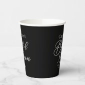 Chic Black White Bridal Shower Personalized Pappbecher (Links)
