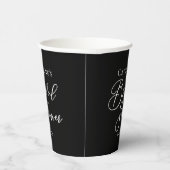 Chic Black White Bridal Shower Personalized Pappbecher (Rechts)