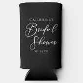 Chic Black White Bridal Shower Personalized Selters Dosenkühler (Vorderseite)