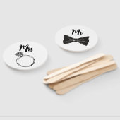 Chic Black & White Bridge oder Groom Wedding Games Fächer (Non-assembled)