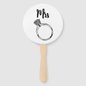 Chic Black & White Bridge oder Groom Wedding Games Fächer (Vorderseite)