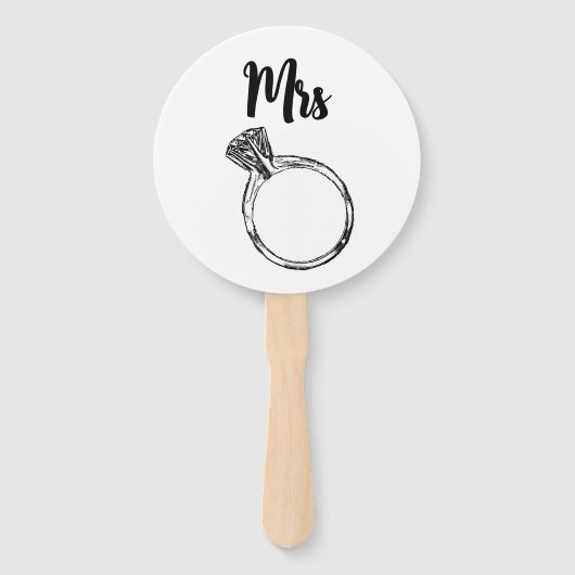 Chic Black & White Bridge oder Groom Wedding Games Fächer (Vorderseite)