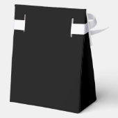 Chic Black White Customized Bachelorette Party Geschenkschachtel (Rückseite)