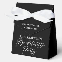 Chic Black White Customized Bachelorette Party Geschenkschachtel