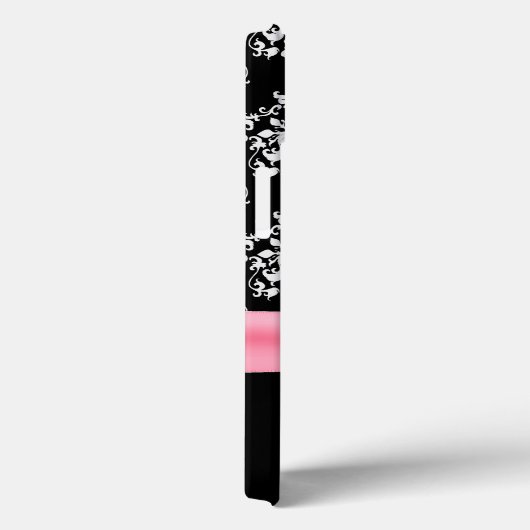 Chic Black & White Damask Case-Mate iPhone Hülle (Rückseite / Rechts)