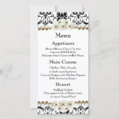 Chic Black & White Damask Pearl Wedding (Vorderseite)