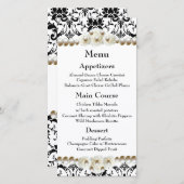 Chic Black & White Damask Pearl Wedding (Vorne/Hinten)