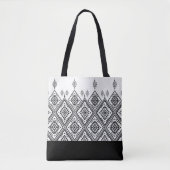 Chic Black & White Ethnic Muster Tasche (Vorderseite)
