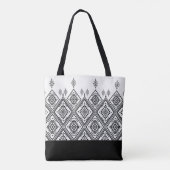 Chic Black & White Ethnic Muster Tasche (Rückseite)