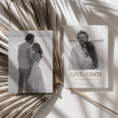 Chic Black & White Foto Gold Text Save the Date