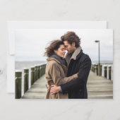 Chic Black & White Foto Wedding Save the Date Einladung (Rückseite)